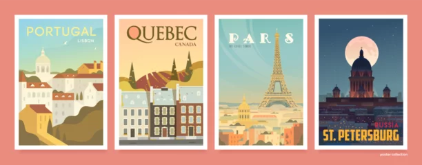 Poster Vector travel posters set. © Red Monkey
