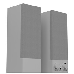 3d rendering illustration of pc speakers