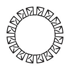 Abstract geometric frame. Squares.