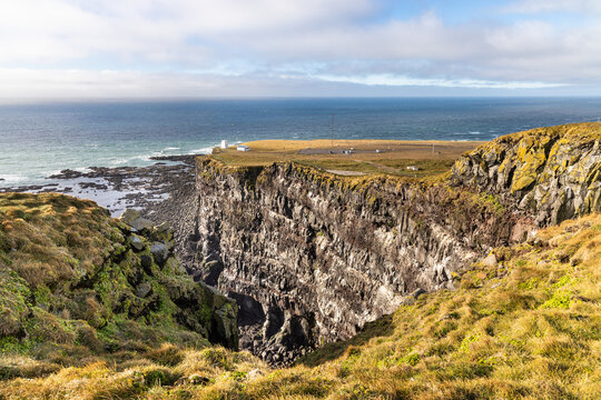 Latrabjarg is popular scenic destination in Westfjords Iceland with natual cliffs, home to million of birds including puffins