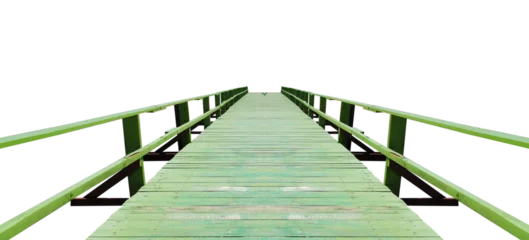 Foto op Canvas green wooden bridge on a translucent background © STOCK PHOTO 4 U