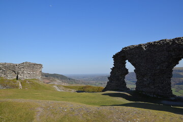 the remains of a Welsh castle near Llangollen