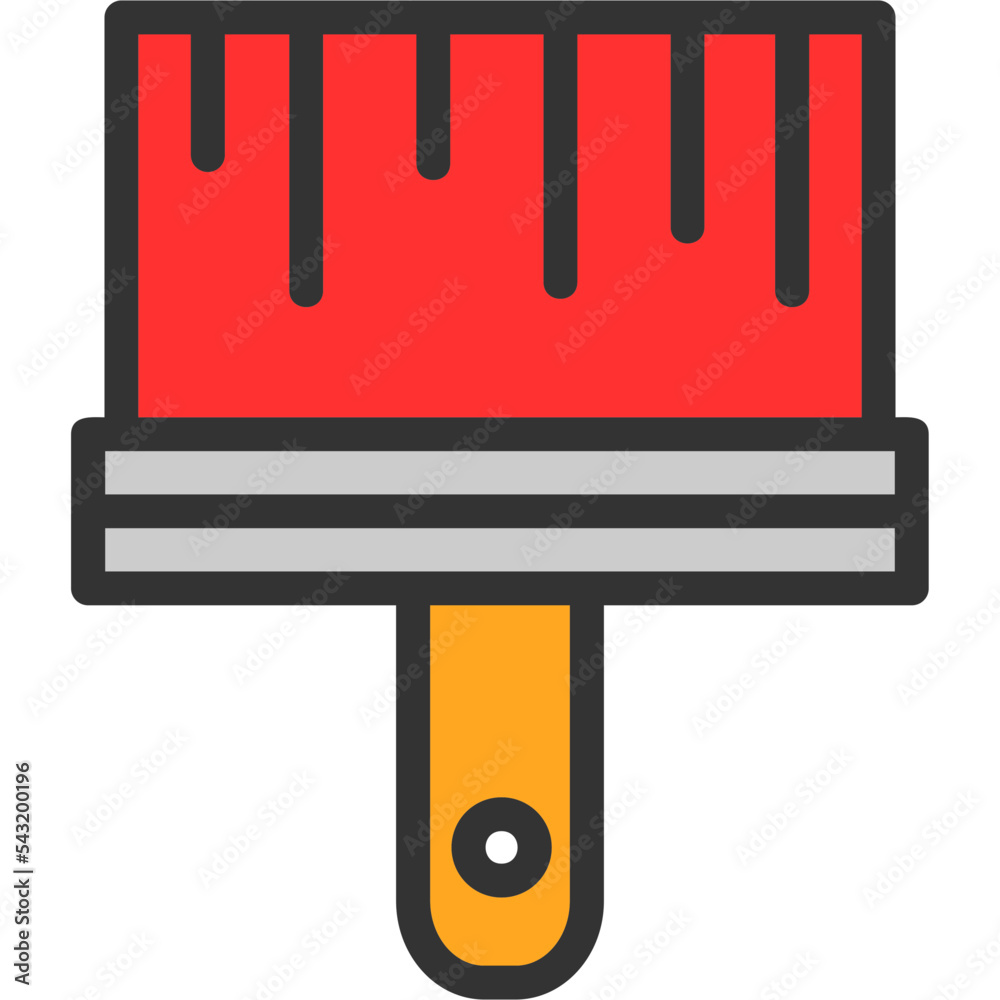 Sticker paint brush icon