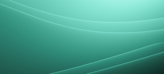 Abstract turquoise elegant background with curves or layers and copy space for text