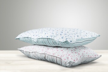 Set of soft pillows in pillowcases from cotton