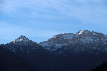 Obraz premium Vista Cordillera Atlas. Valle de Imlil. Parque Nacional de Toubkal. Marruecos. 