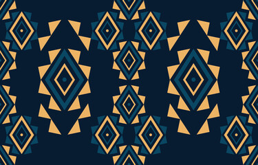 Obraz premium Oriental ethnic pattern. Abstract ethnic geometric pattern background design wallpaper, Indian border background,carpet,wallpaper,clothing,wrapping,batic,fabric, traditional print vector illustration