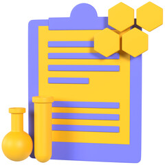 Scientific report 3D icon