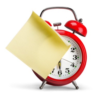 Alarm Clock with Sticky Note