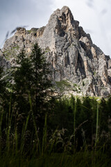 The peak of the mountain near the Falzarego Pass, in the Northern Italy