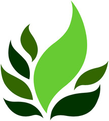 leaf tree flower eco friendly logo icon symbol png design illustration