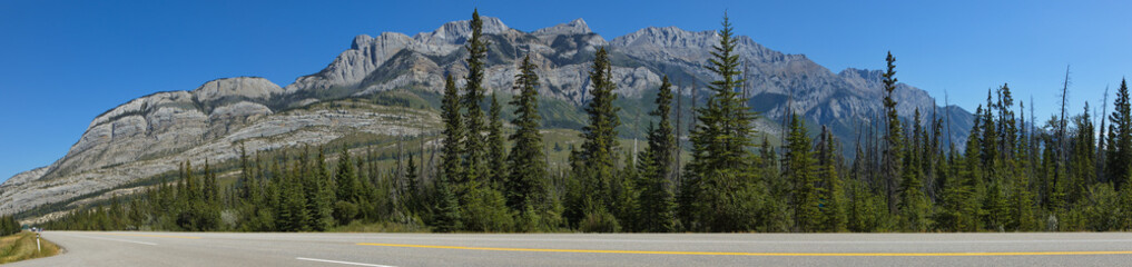 Mountains at Yellowhead Highway in Jasper National Park,Alberta,Canada,North America
