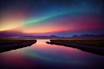 A magnificent lake of color sits on the edge of the known universe