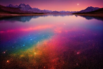 A magnificent lake of color sits on the edge of the known universe