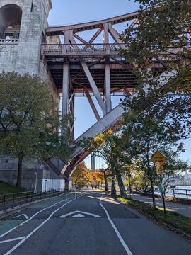 Hell's Gate Bridge In Astoria, New York, NY - November 2022