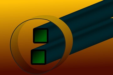 Yellow abstract background with 3d squares illustrations