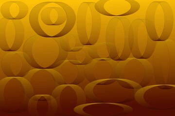 Yellow abstract background with green 3d squares illustrations