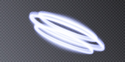 Luminous ring with bright illumination. Round glowing frame with sparkles, advertising and design elements. Vector illustration. eps file editable