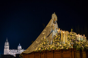 PROCESION DE SEMANA SANTA SALAMANCA 2022 JUEVES SANTO HERMANDAD DEL CRISTO DEL AMOR Y DE LA PAZ  
