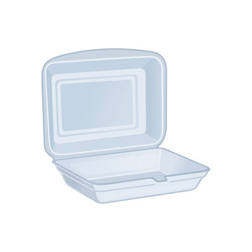 Styrofoam food box vector illustration.