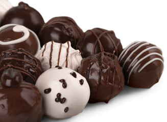 Assorted Dark, Milk and White Chocolate Candies , Pralines , Truffles