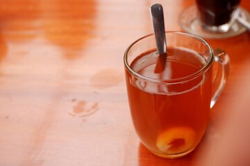 tomato juice in a glass