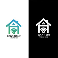 The logo is a combination of the initials letter h, house and network