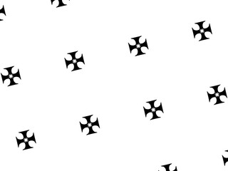 Ornament with elements of black and white colors.