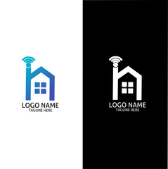 The logo is a combination of the initials letter h, house and network