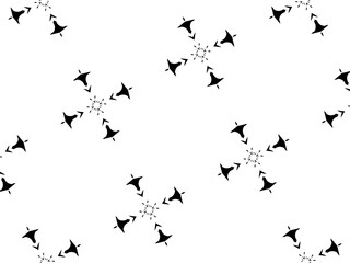 Ornament with elements of black and white colors.