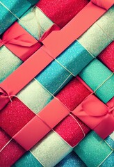 Festive Christmas background. Merry Christmas and Happy New Year winter holidays xmas celebration traditional festive illustration creative stylish trendy red backdrop concept.