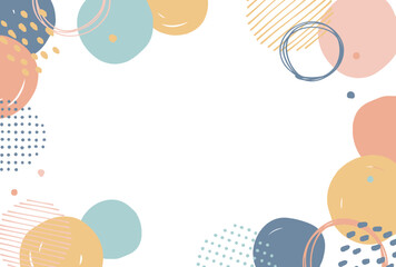 フレーム素材_アブストラクト_パステルカラー