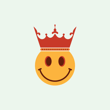 king facial expression icon logo.