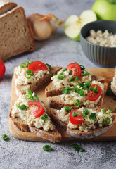Vorschmack sandwiches - typical Jewish dish