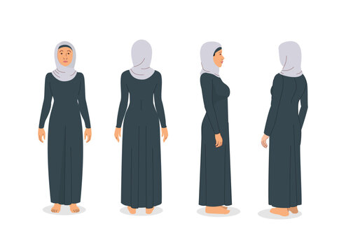 Muslim Woman Modelsheet
