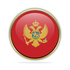 Button Flag Design Template Montenegro