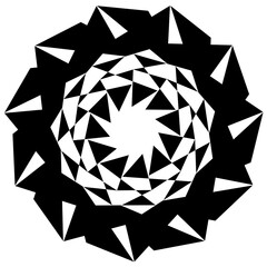 Abstract Geometric Monochrome Polygon-11aa4