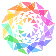 Abstract Geometric Rainbow Polygon-11aa4