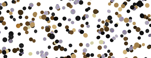 Gold confetti background, isolated on transparent background