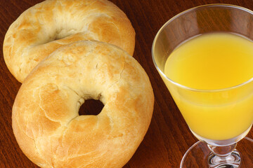 Bagels and orange juice