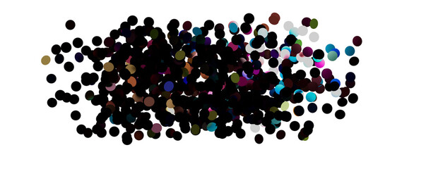 3D animation of exploding confetti