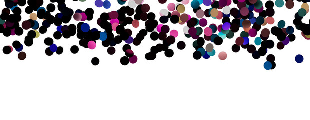 confettis falling 3d render illustration