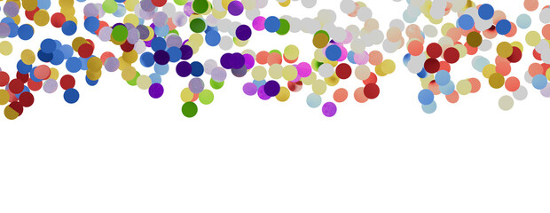 Colorful confetti falling on a holida