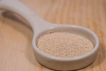dry yeast in a macro