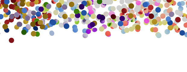 3D animation of exploding confetti