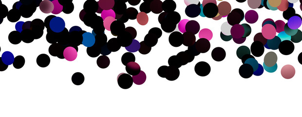 Multicolor confetti abstract background with a lot of falling pieces, isolated