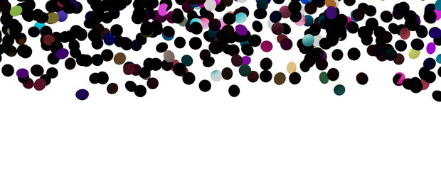 confettis falling 3d render illustration