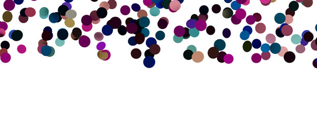 Colorful confetti on white background