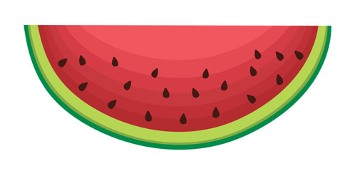 Fresh Watermelon Slice with Seeds