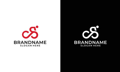 road bike team logo with letter S